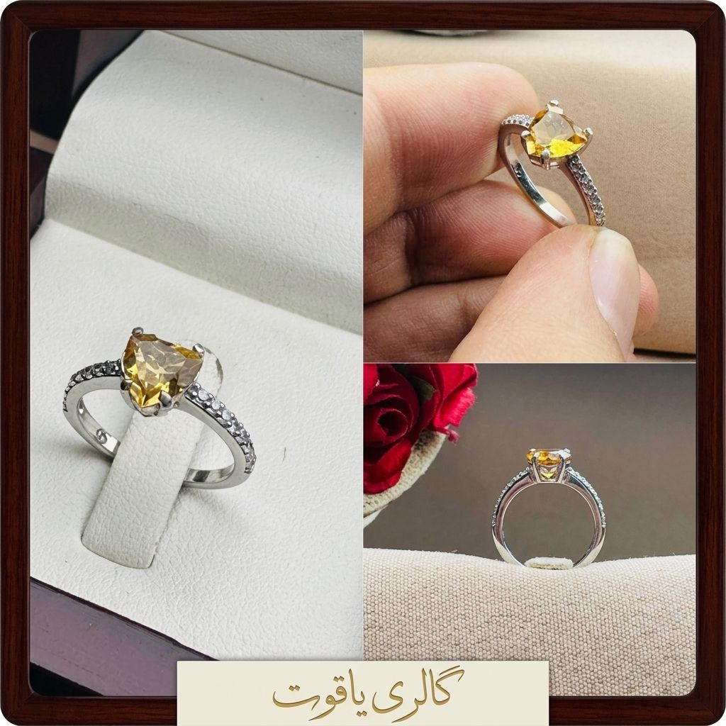 انگشتر زنانه سیترین اصل